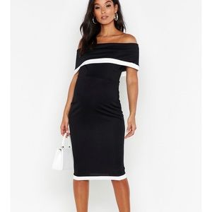 Maternity color block dress